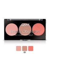 Зображення  Палетка рум'ян для обличчя Quiz Cosmetics Beauty Obsession Blush Palette 01, 10 г