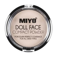 Зображення  Пудра компактна матуюча для обличчя Miyo Doll Face Compact Powder 1 Vanilla, 7.5 г, Об'єм (мл, г): 7.5, Колір: 1