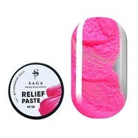 Изображение  Relief paste Saga Relief past No. 06 pink, 5 ml, Volume (ml, g): 5, Color No.: 6