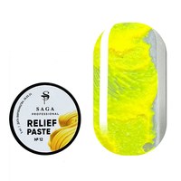 Изображение  Relief paste Saga Relief past No. 12 yellow, 5 ml, Volume (ml, g): 5, Color No.: 12