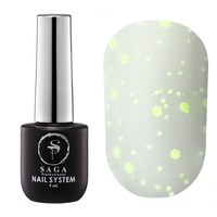 Изображение  Matte top without a sticky layer with kamifubuki Saga Mosaic No. 05 green, 9 ml, Volume (ml, g): 9, Color No.: 5