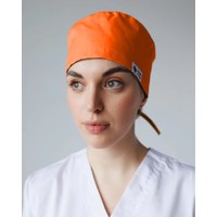Изображение  Медицинская классическая шапочка на завязках оранжевая, "БЕЛЫЙ ХАЛАТ" 483-498-704, Цвет: оранжевый