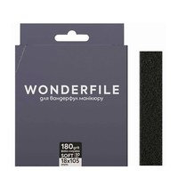 Изображение  Файл-лента на пене Wonderfile in black (105х18 мм 180 грит 50 шт) - для пилки 160х18 мм