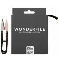 Изображение  File tape for file Wonderfile in black (160x18 mm 150 grit 7 meters) + scissors