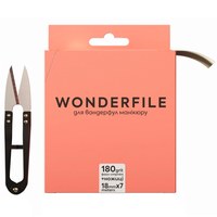 Изображение  File tape for file Wonderfile in white (160x18 mm 180 grit 7 meters) + scissors