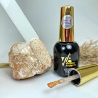 Изображение  Top for gel polish matte with gold leaf Victoria Avdeeva Top Potal Gold, 10 ml
