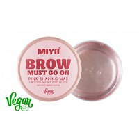 Зображення  Рожевий віск для надання форми бровам Miyo Brow Must Go On Pink Shaping Wax, 30 г
