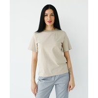 Зображення  Медична базова футболка жіноча бежева р. S, "БІЛИЙ ХАЛАТ" 498-454-924, Розмір: S, Колір: бежевий