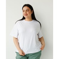 Изображение  Медицинская базовая футболка женская белая р. 2XL, "БЕЛЫЙ ХАЛАТ" 498-324-924, Размер: 2XL, Цвет: белый