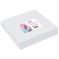 Изображение  Disposable spunlace napkins smooth in pack Pink Blonde 20x20 cm (100 pcs/pack) white