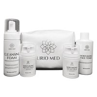 Изображение  Set of cosmetics for intensive facial hydration Lirio Med in cosmetic bag, 4 pcs.