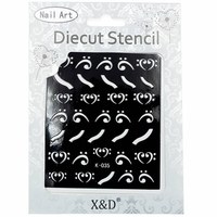 Изображение  Stencil for manicure Nail Art Diecut Stencil – K-002