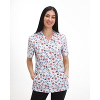 Изображение  Medical women's shirt Topaz print Emergency s. 42, "WHITE COAT" 502-417-943, Size: 42, Color: emergency