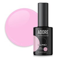 Зображення  Полібаза для нігтів Adore Professional Loli Poly Base №04 світло-рожева, з пензликом, 15 мл, Об'єм (мл, г): 15, Цвет №: 04, Колір: Рожевий