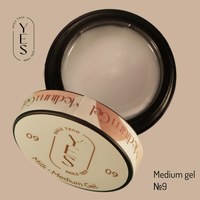 Изображение  Nail modelling gel YES Medium Gel No.09, 50 ml, Volume (ml, g): 50, Color No.: 9, Color: Light beige