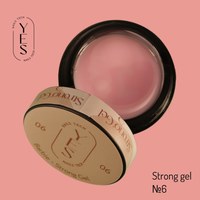 Зображення  Гель для нарощування нігтів YES Strong Gel №06, 50 мл, Об'єм (мл, г): 50, Цвет №: 06, Колір: Рожевий