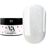 Изображение  Gel for nails with shimmer Valeri Dream Builder Gel No. 01, 30 ml, Volume (ml, g): 30, Color No.: 1