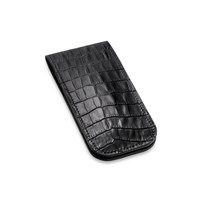 Изображение  Tool case Slim black made of genuine leather, with a magnetic button, AMI 4043