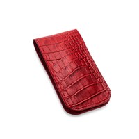 Изображение  Tool case Slim red made of genuine leather, with a magnetic button, AMI 4043