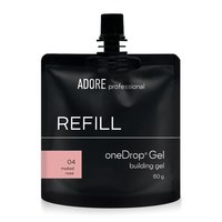 Изображение  Гель для наращивания ногтей Adore One Drop Gel №04 muted rose, рефил 60 г, Объем (мл, г): 60, Цвет №: 4