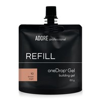 Изображение  Гель для наращивания ногтей Adore One Drop Gel №10 brown sugar, рефил 60 г, Объем (мл, г): 60, Цвет: 10