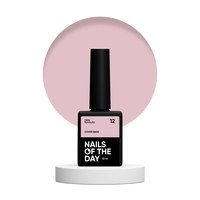 Зображення  Nails of the Day Cover base New Formula 12 – приглушено бежево-рожева камуфлююча база для нігтів, 10 мл, Об'єм (мл, г): 10, Колір: 12