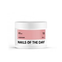 Изображение  Nails of the Day Cover base New Formula 13 – розово-нюдовая камуфлирующая база для ногтей, 30 мл, Объем (мл, г): 30, Цвет: 13