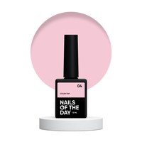 Изображение  Nails of the Day Color top 04 – светло-бежевый топ без липкого слоя, 10 мл, Объем (мл, г): 10, Цвет: 04