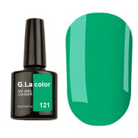 Изображение  Гель-лак G. La Color №121 зеленый, 10 мл, Объем (мл, г): 10, Цвет: 121