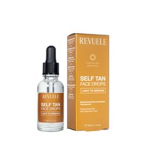 Зображення  Краплі-автозасмага для обличчя Revuele Self Tan Face Drops Світло-середній відтінок, 30 мл