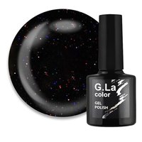 Изображение  G. La Color New gel polish No. 060 Black with Colored Glitter, 10 ml, Volume (ml, g): 10, Color: 60