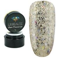 Изображение  Глиттер - гель для дизайна ногтей Lilly Beaute Super Diamond Gel 7 г — № 002