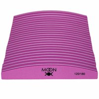 Изображение  Пилка-бафф полумесяц Moon Full Pink 120/180 грит, 24 шт