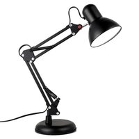 Изображение  Table lamp 811B on a stand and clamp (with fastening) - for lighting the workplace Black