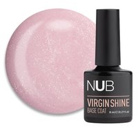 Изображение  Camouflage rubber base for gel polish NUB Virgin Shine Base Coat 03 Pink light pink with shimmer, 8 ml, Volume (ml, g): 8, Color: 3