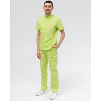 Изображение  Medical suit for men Boston lime s. 50, "WHITE ROBE" 129-330-679, Size: 50, Color: lime