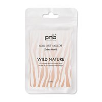 Изображение  Силиконовые молды PNB Wild Nature Nail Art Molds Zebra Motif Зебровый мотив, 12 шт  