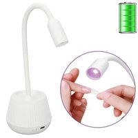 Изображение  UV/LED лампа YXW006 для сушки ногтей (гелевых типс, верхних форм) - на аккумуляторе и с USB, 6 Вт. Белый