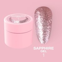 Изображение  Гель-паста с блестками для ногтей LUNAMoon Sapphire Gel №1, 5 мл, Объем (мл, г): 5, Вариант: 01