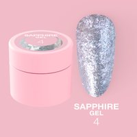 Изображение  Гель-паста с блестками для ногтей LUNAMoon Sapphire Gel №4, 5 мл, Объем (мл, г): 5, Вариант: 04