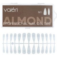 Изображение  Гелевые типсы для наращивания ногтей Valeri Nail Gel Tips Almond Миндаль, 240 шт