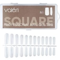 Изображение  Гелевые типсы для наращивания ногтей Valeri Nail Gel Tips Square Квадрат, 240 шт