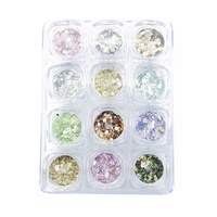 Изображение  Блестки - шестигранники Lilly Beaute упаковка 12 шт — Разного размера, разноцветные