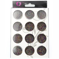 Изображение  Бульонки ассорти цветов — набор 12 шт nail decorations металлические разноцветные