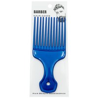 Изображение  Расческа - гребень для бороды Barber Hair Comb синяя