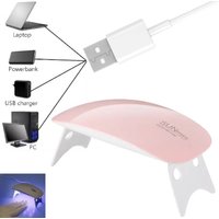 Зображення  Лампа USB для сушіння гель лаків SUN mini UV+LED 6 Вт Рожева