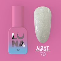 Изображение  Жидкий гель моделирующий для ногтей LUNAMoon Light Acrygel №70, 13 мл, Объем (мл, г): 13, Вариант: 70, Цвет: Белый
