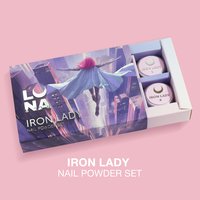 Изображение  Комплект втирок для дизайна ногтей LUNAMoon Iron Lady Nail Powder Set, 6 шт