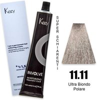 Изображение  Крем-краска для волос Kezy Involve Color 11.11 Polar Ultra Blond (супер блонд ультра пепельный), 100 мл, Объем (мл, г): 100, Вариант: 11.11