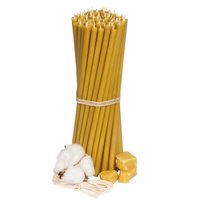 Изображение  Church candle made of beeswax №60 diameter 6.6 mm, 20.5 cm, 1 pc, Quantity per package (pcs): 1